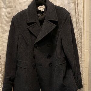 St. John's Bay Charcoal Double-Breasted Pea Coat